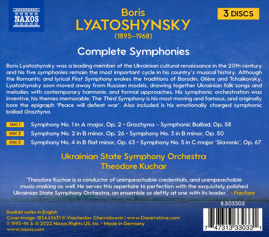Lyatoshynsky: Complete Symphonies cover art
