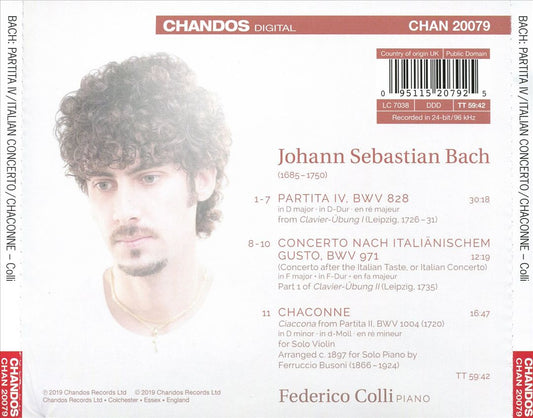 J.S. Bach: Italian Concerto; Partita IV; J.S. Bach/Busoni: Chaconne cover art