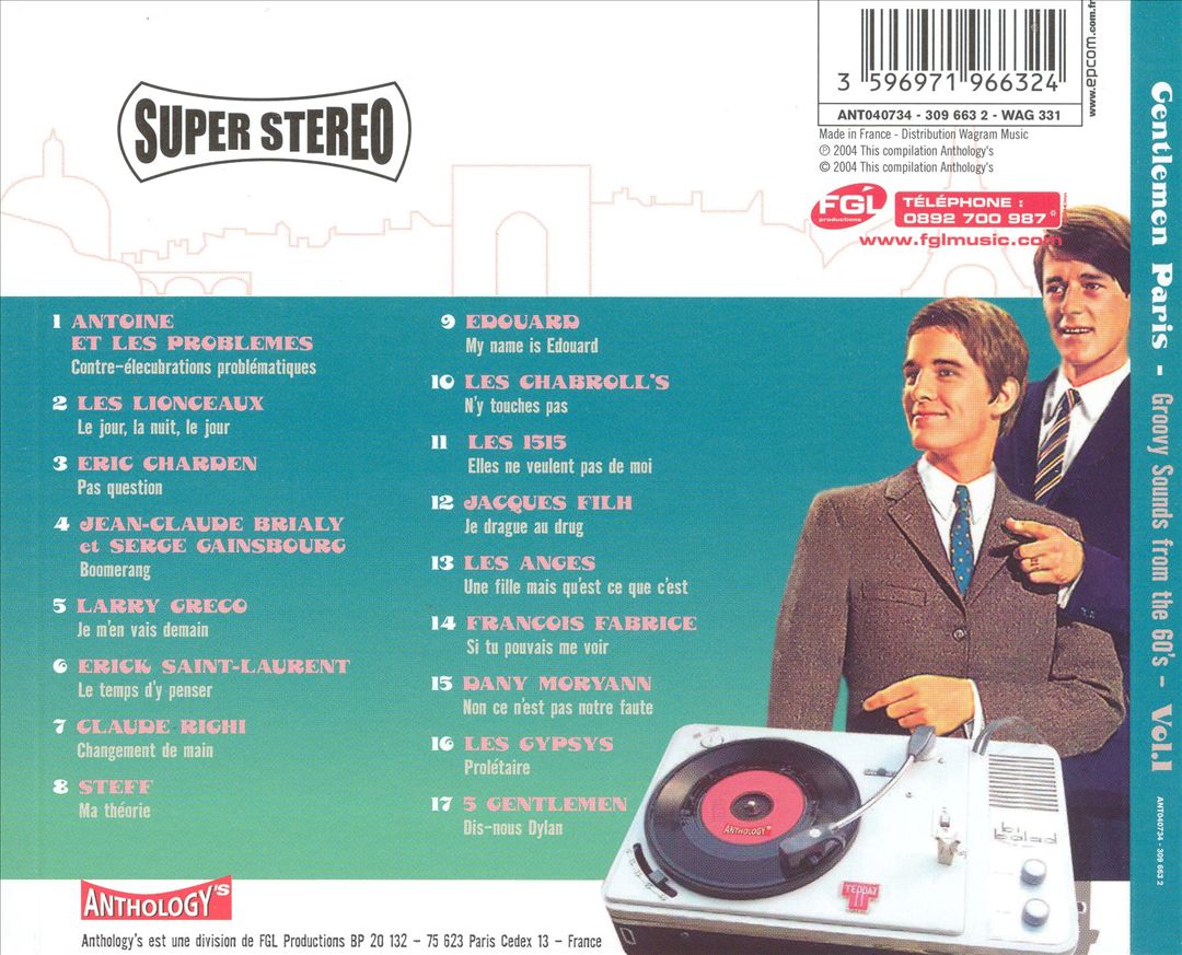 Gentlemen de Paris: Groovy Sounds from the 60's, Vol. 1 cover art