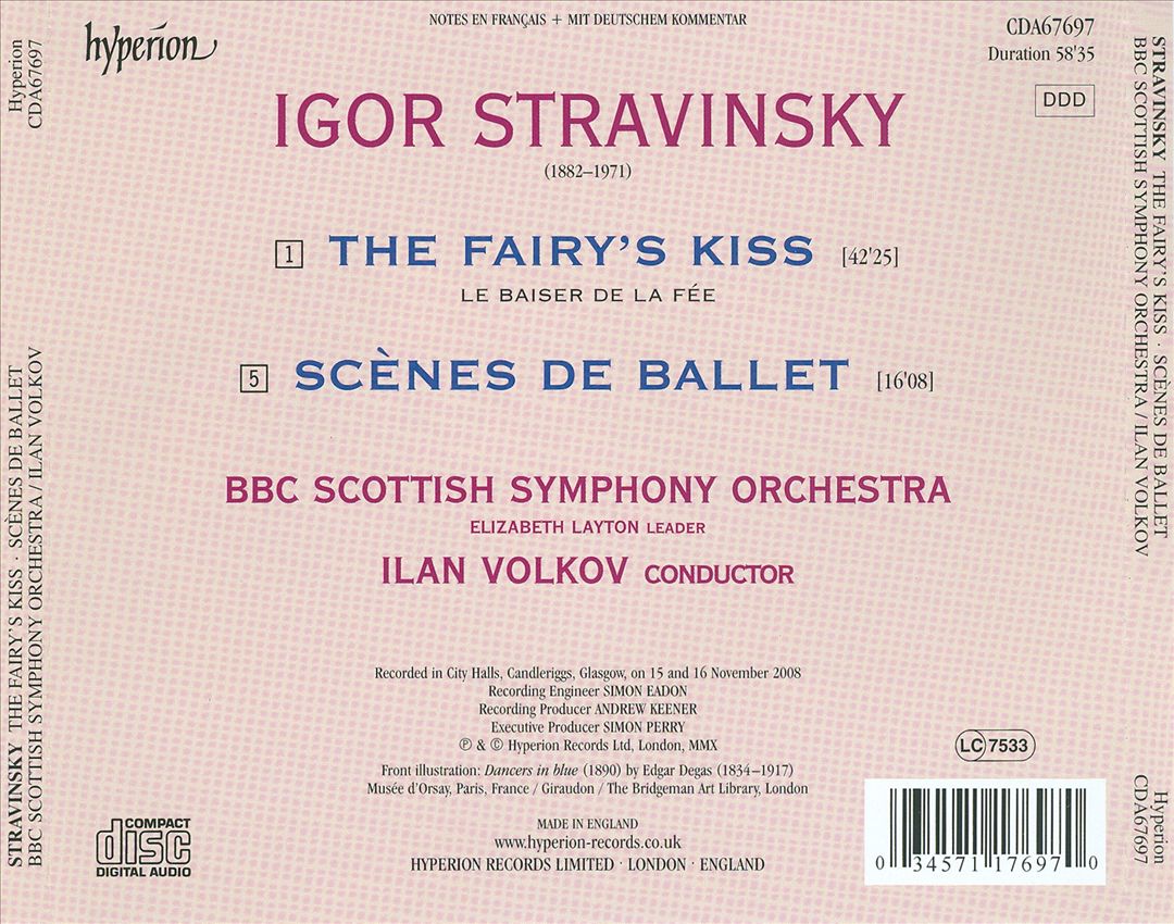 Stravinsky: The Fairy's Kiss; Scènes De Ballet cover art