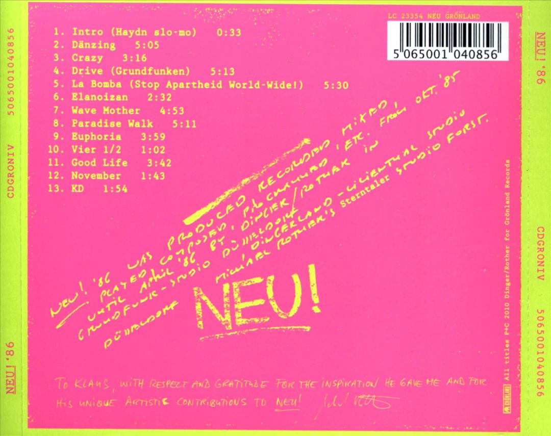Neu! '86 cover art