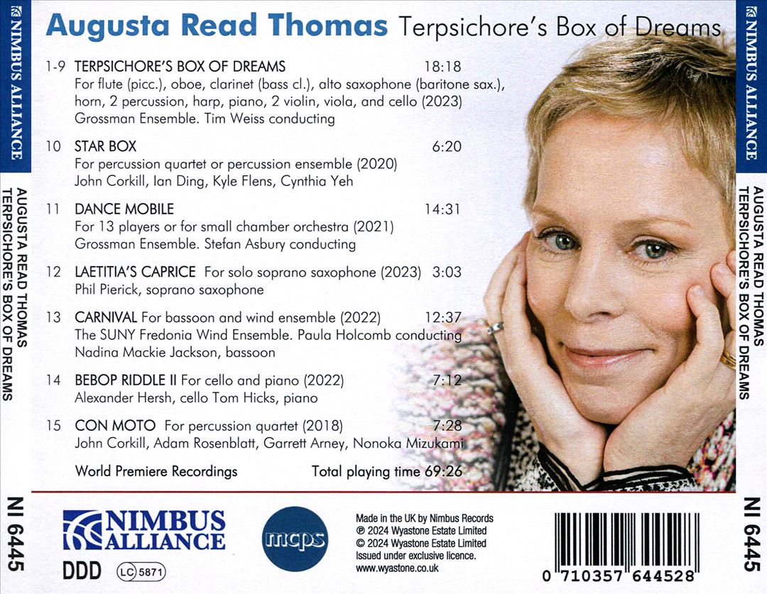 Augusta Read Thomas: Terpsichore's Box of Dreams cover art