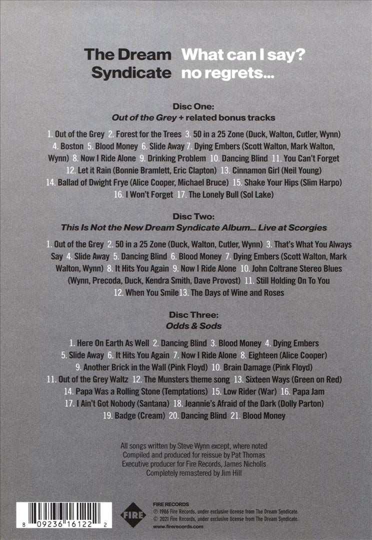 What Can I Say? No Regrets...: Out of the Grey + Live, Demos & Outtakes cover art