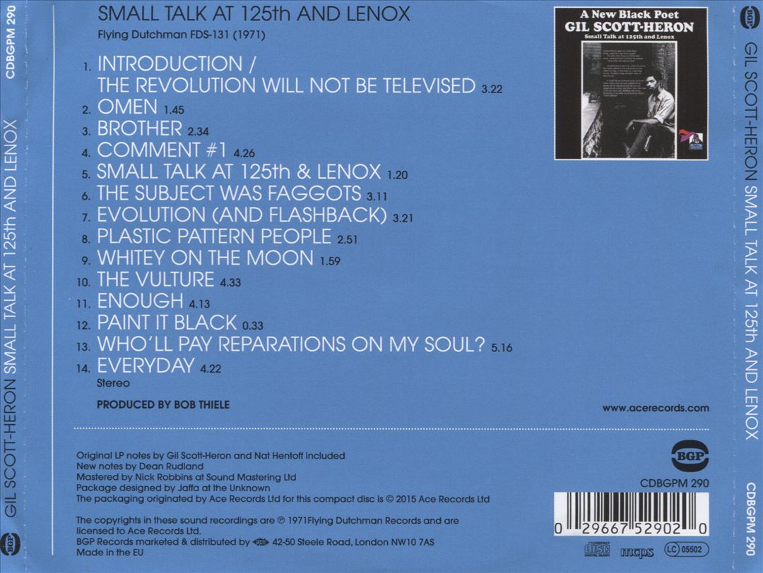 Small Talk at 125th and Lenox cover art