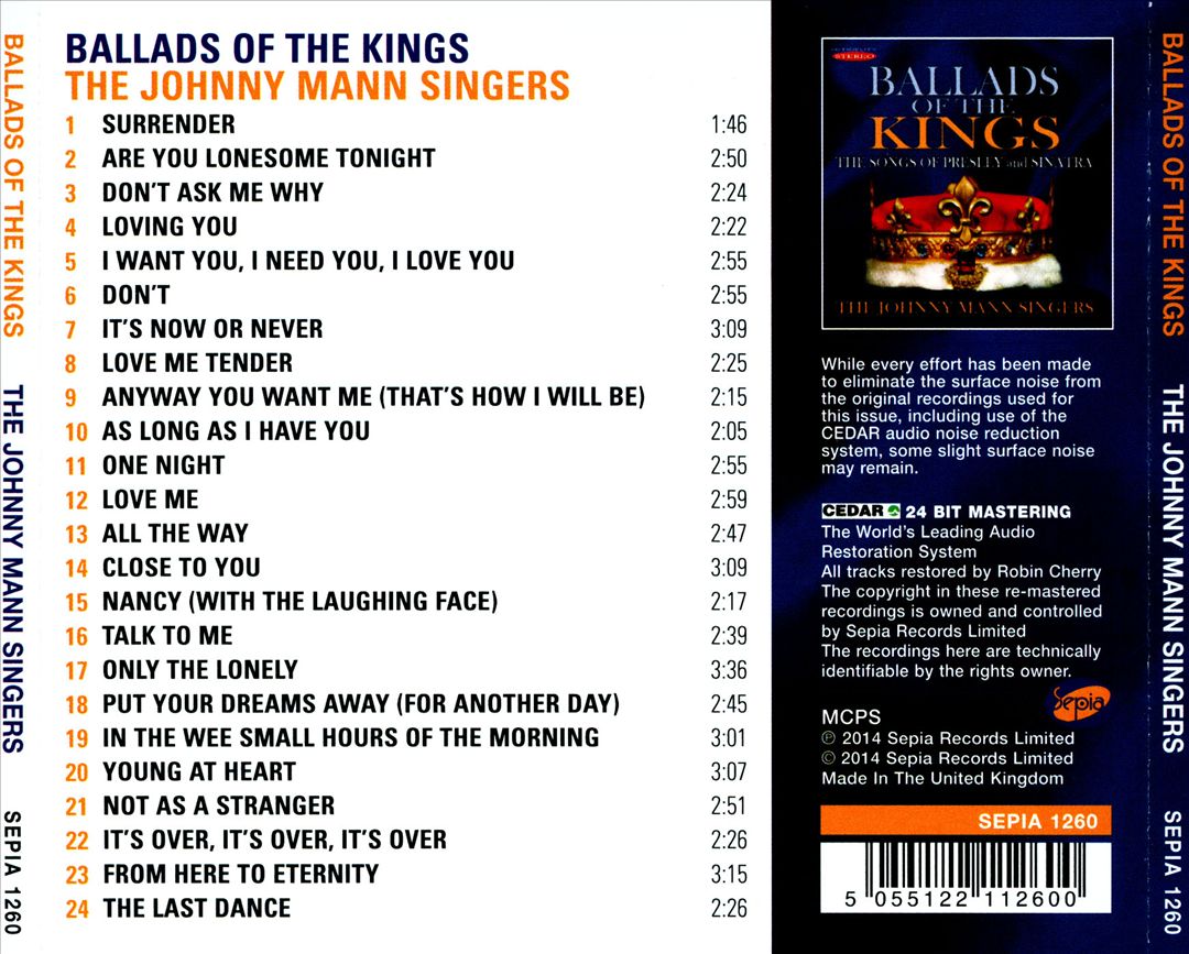 Ballads of the Kings: The Songs of Presley and Sinatra cover art