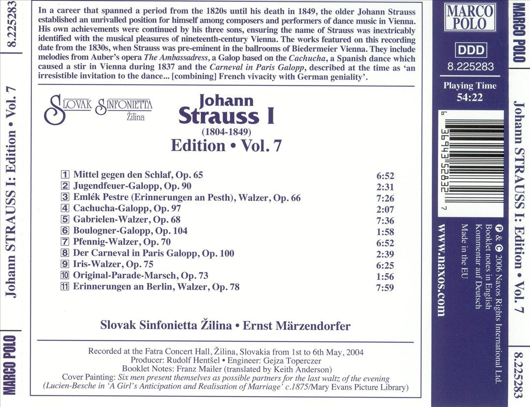 Johann Strauss I Edition, Vol. 7 cover art
