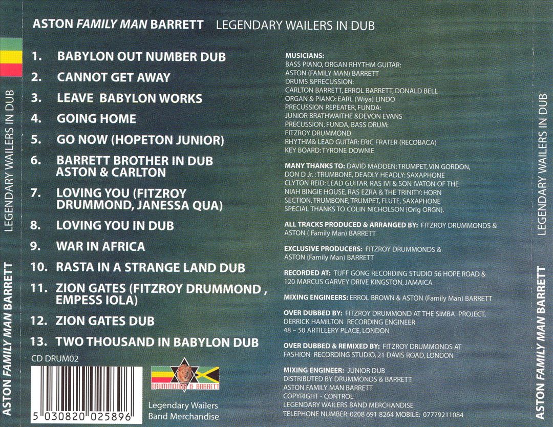 Legendary Wailers in Dub cover art
