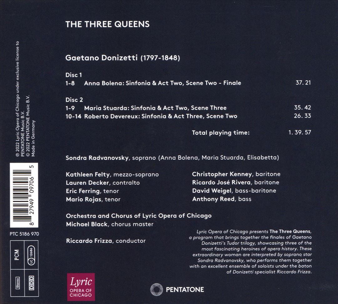 Donizetti: The Three Queens cover art