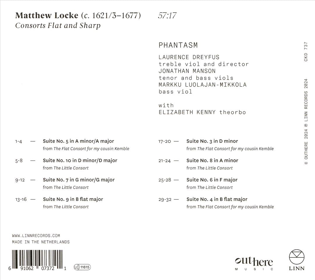 Matthew Locke: Consorts Flat and Sharp cover art