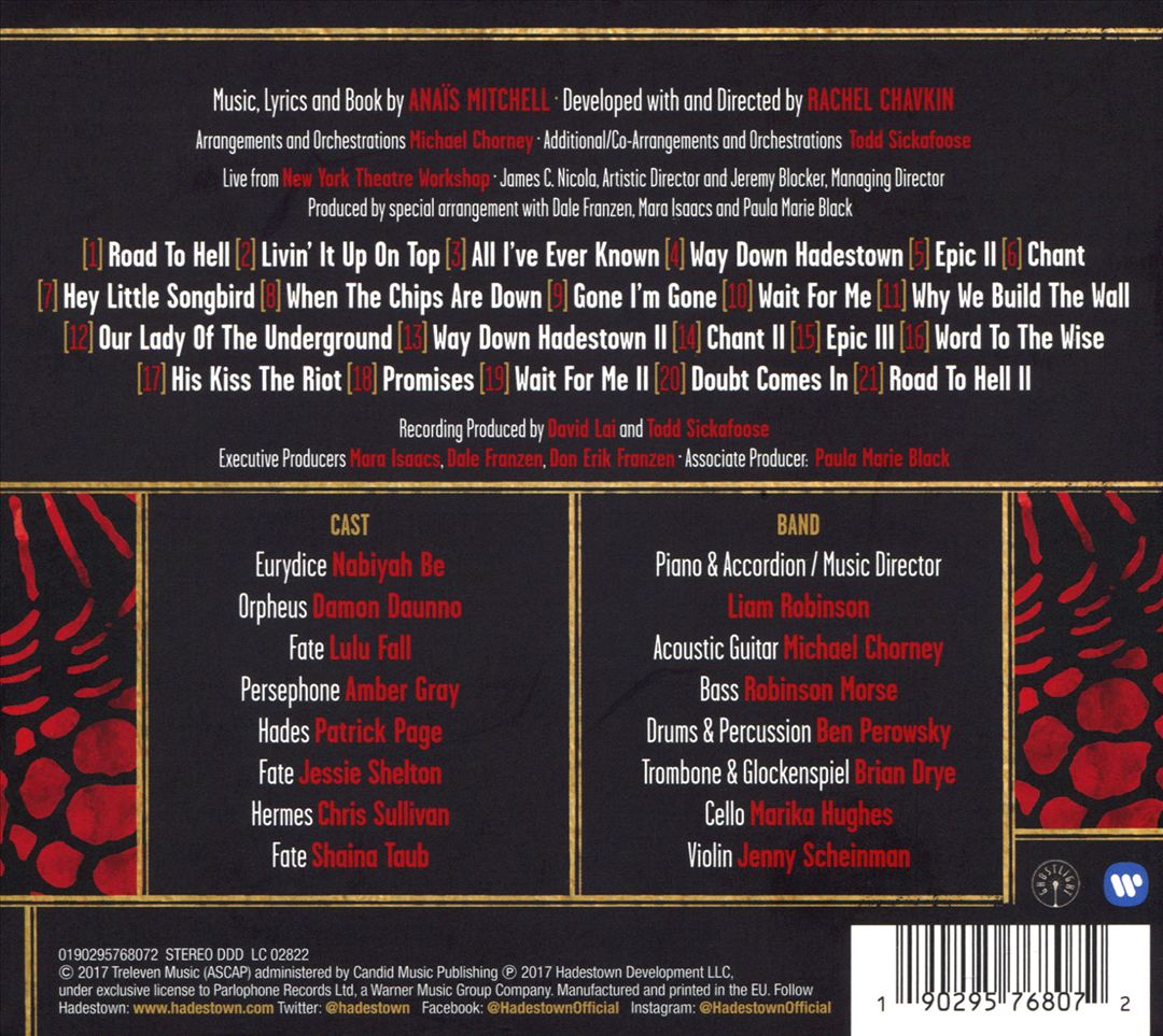 Hadestown: The Myth. The Musical. [Original Cast Recording] cover art