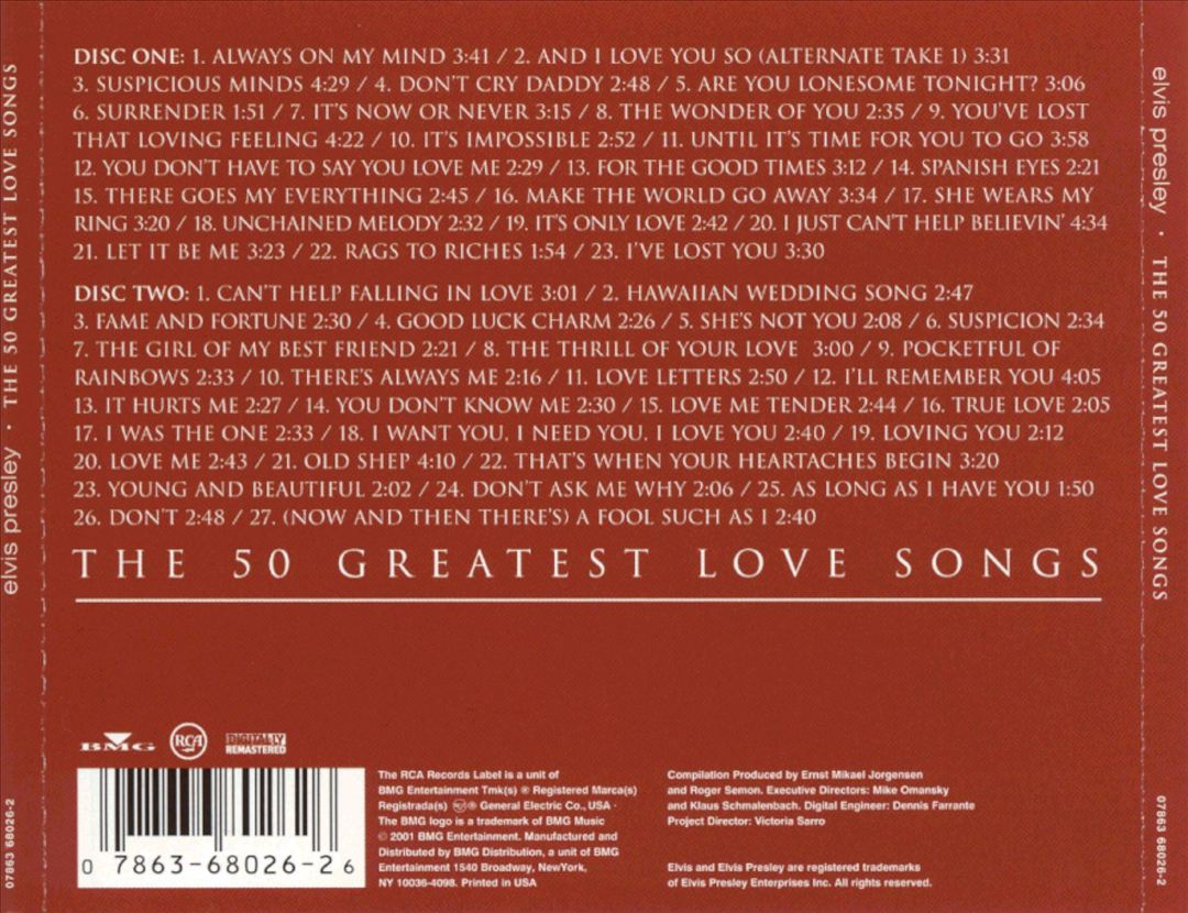 50 Greatest Love Songs cover art