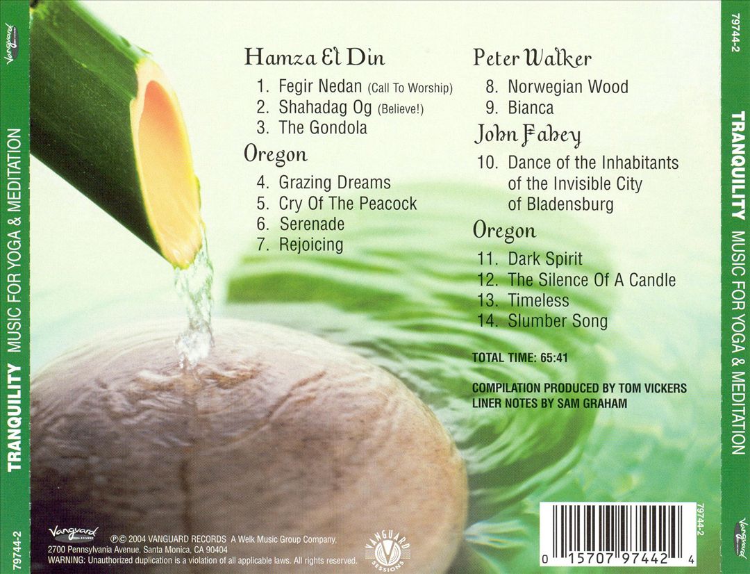 Tranquility: Music for Yoga and Meditation cover art