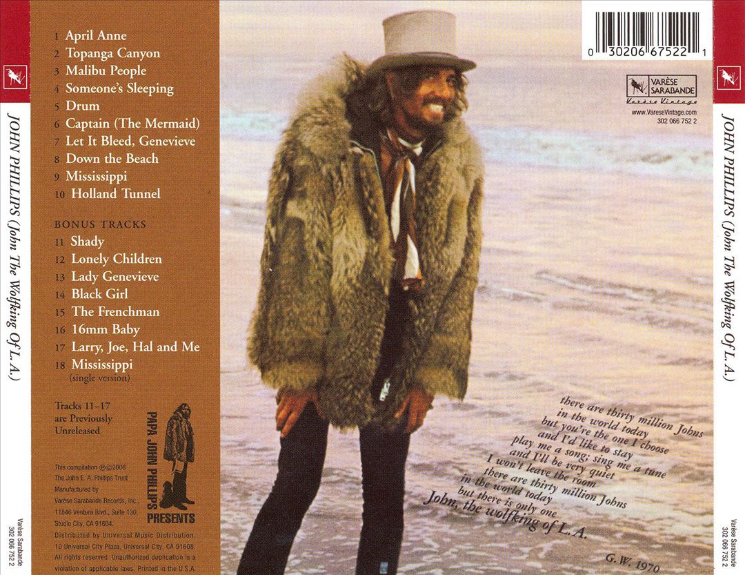 John Phillips (John, The Wolf King of L.A.) [Bonus Tracks] cover art