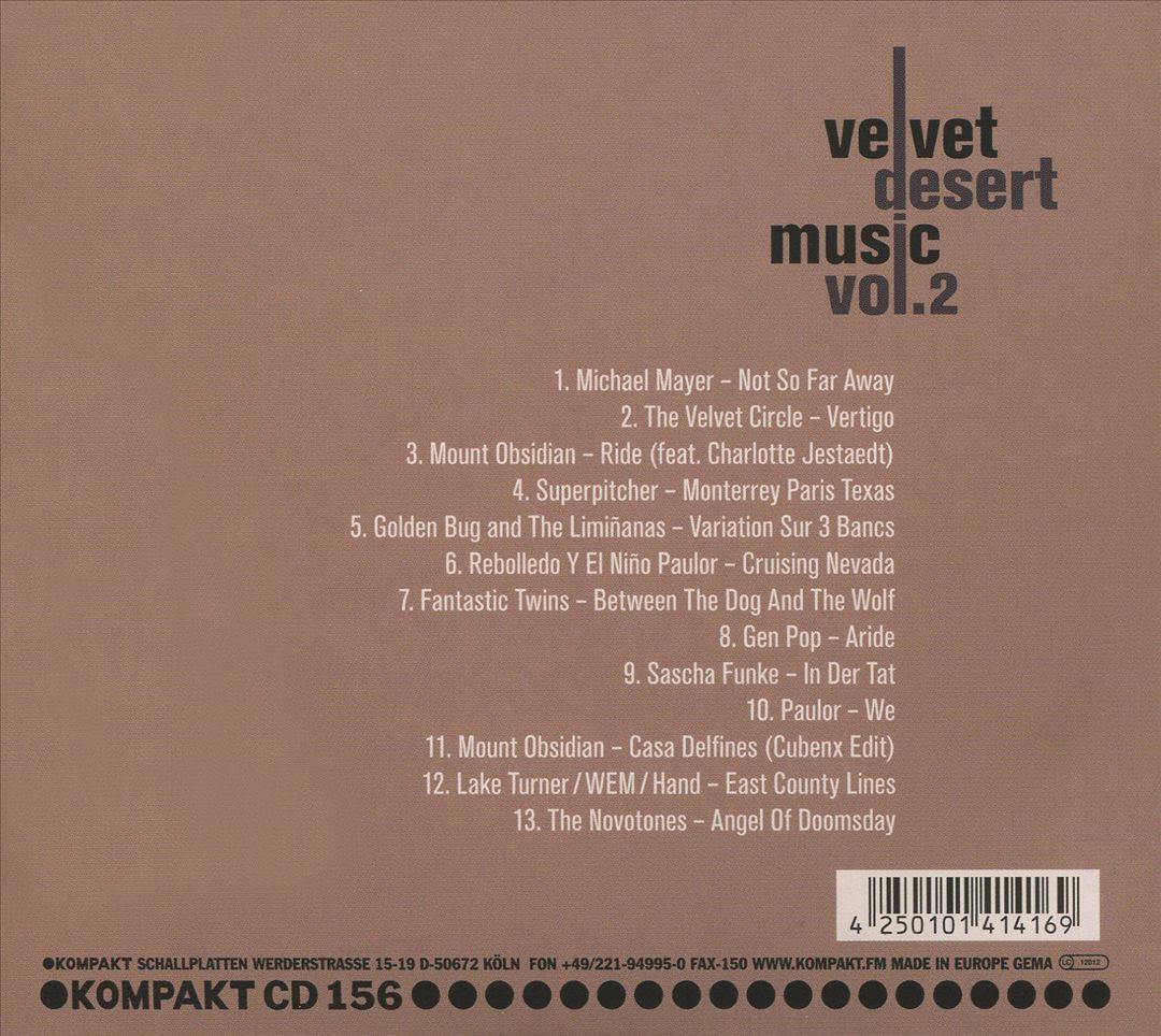Velvet Desert Music, Vol. 2 cover art