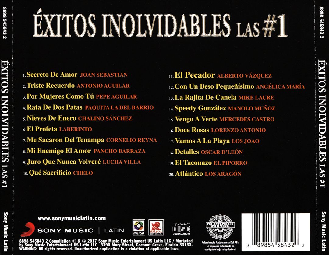 Exitos Inolvidables... Las #1 cover art