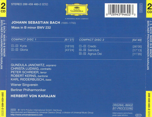 Bach: Mass in B minor [1974] cover art