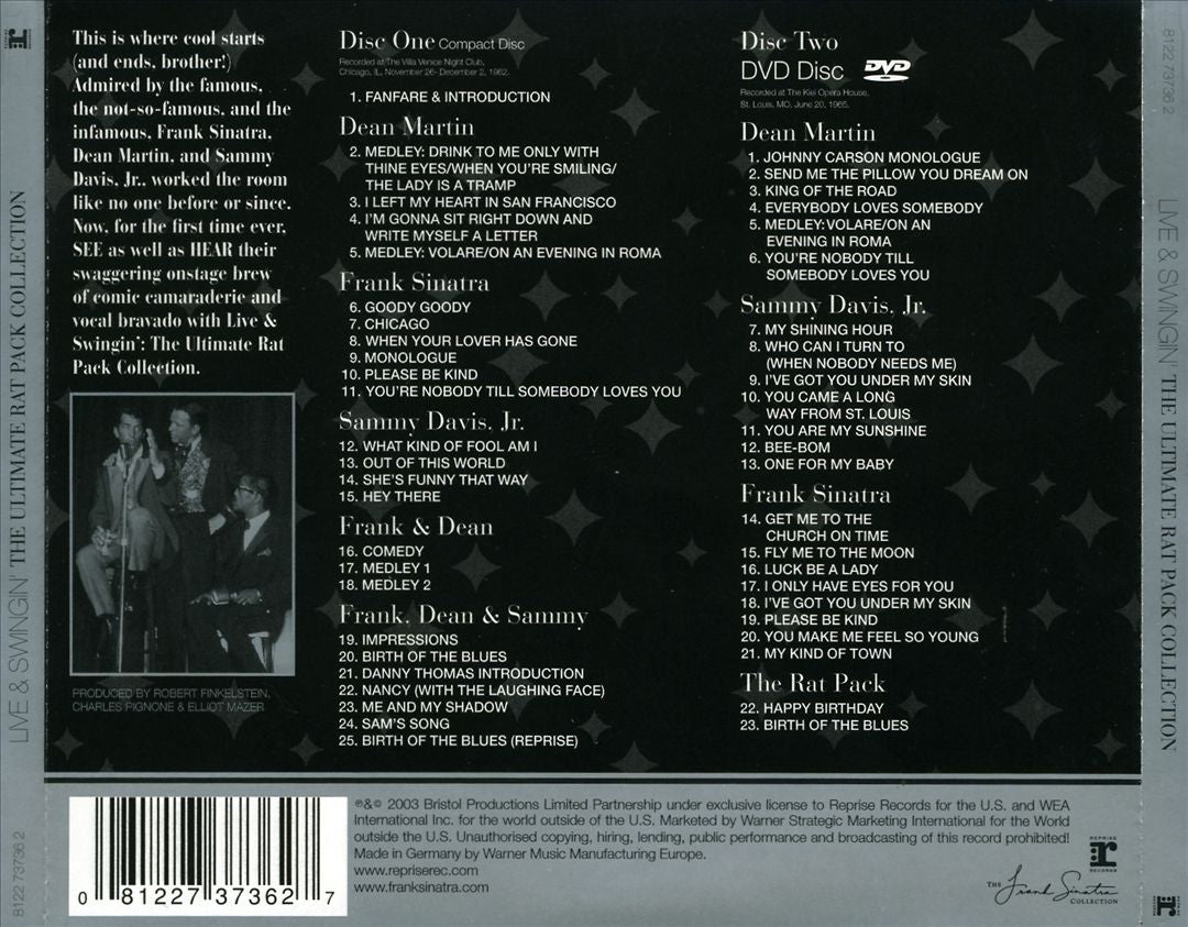 Live & Swingin': The Ultimate Rat Pack Collection [UK CD & DVD] cover art