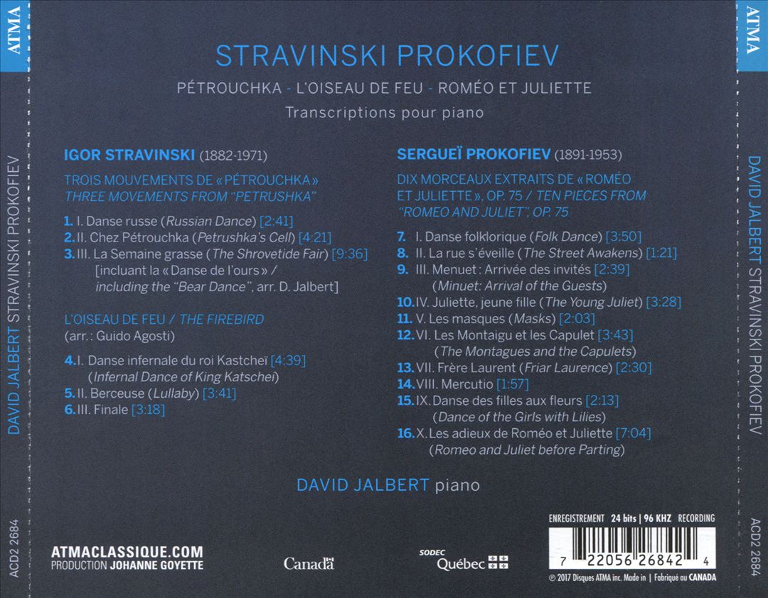 Stravinski, Prokofiev cover art