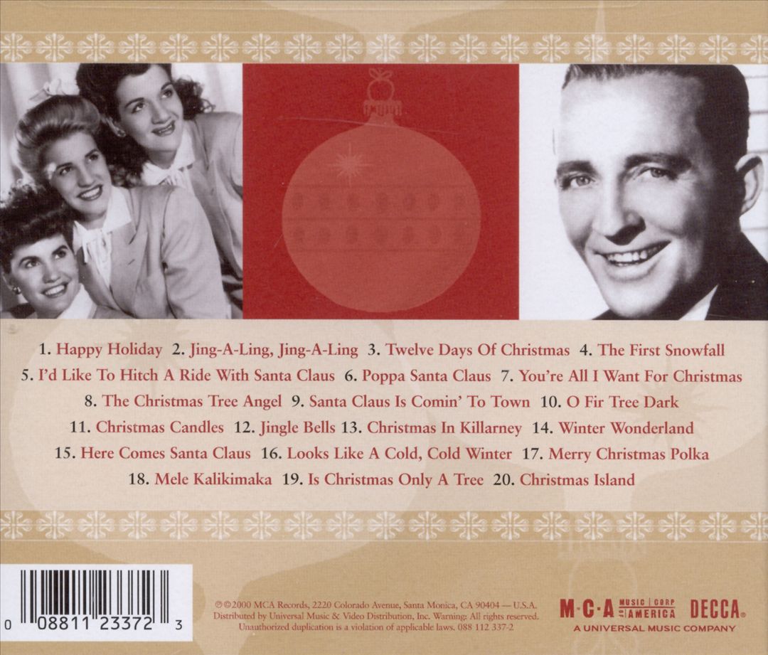 Merry Christmas with Bing Crosby and the Andrews Sisters cover art