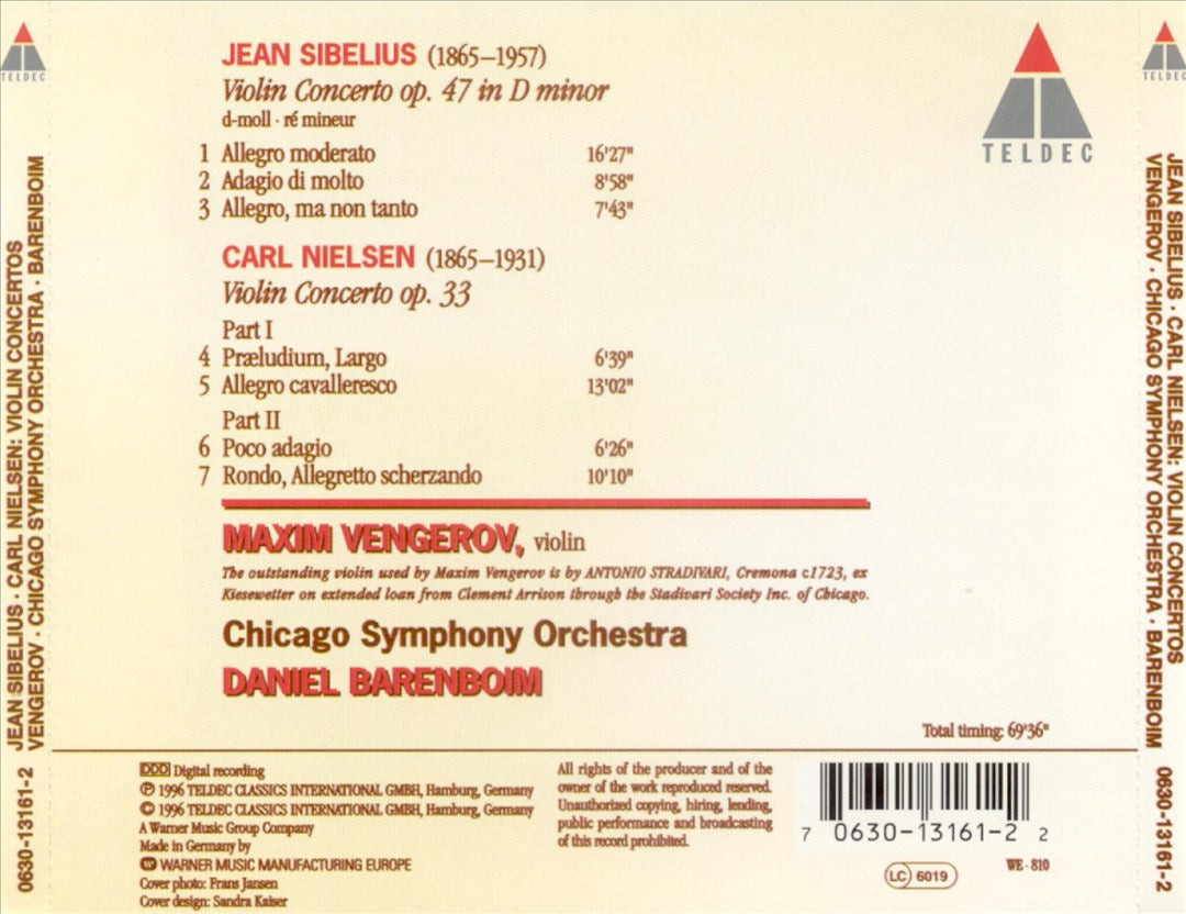 Sibelius, Nielsen: Violin Concertos cover art