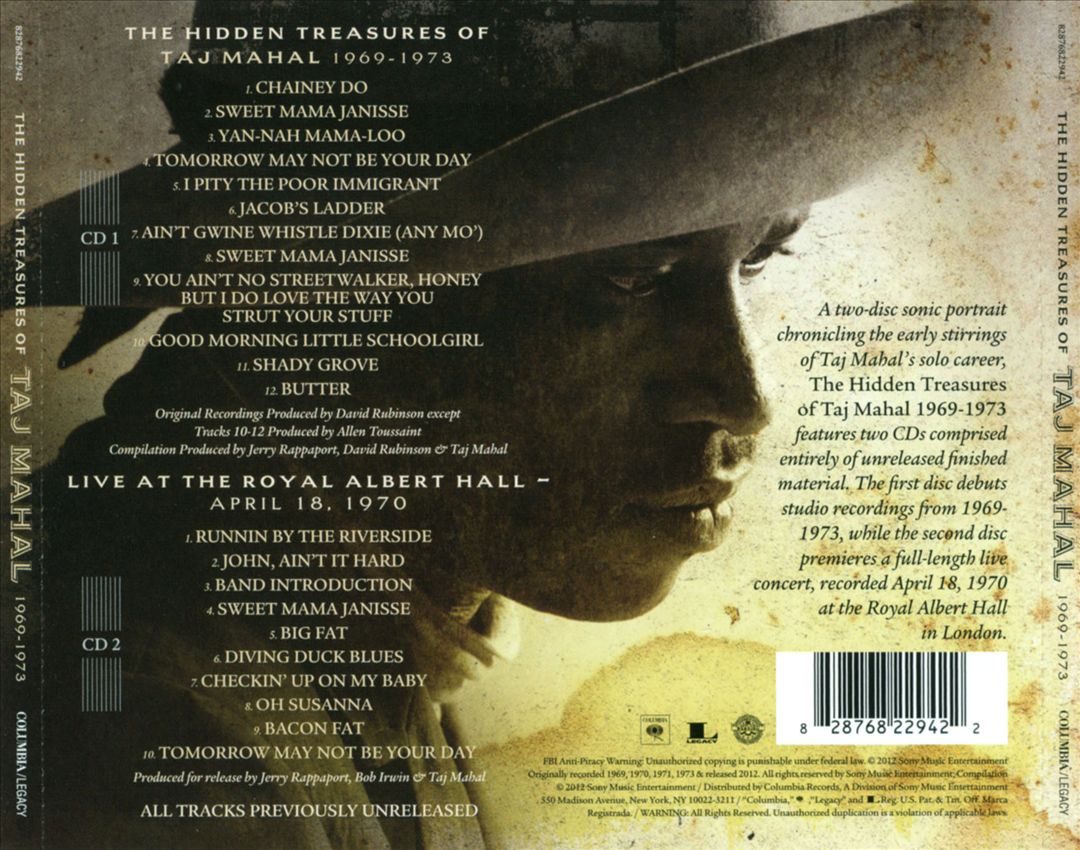 Hidden Treasures of Taj Mahal 1969-1973 cover art