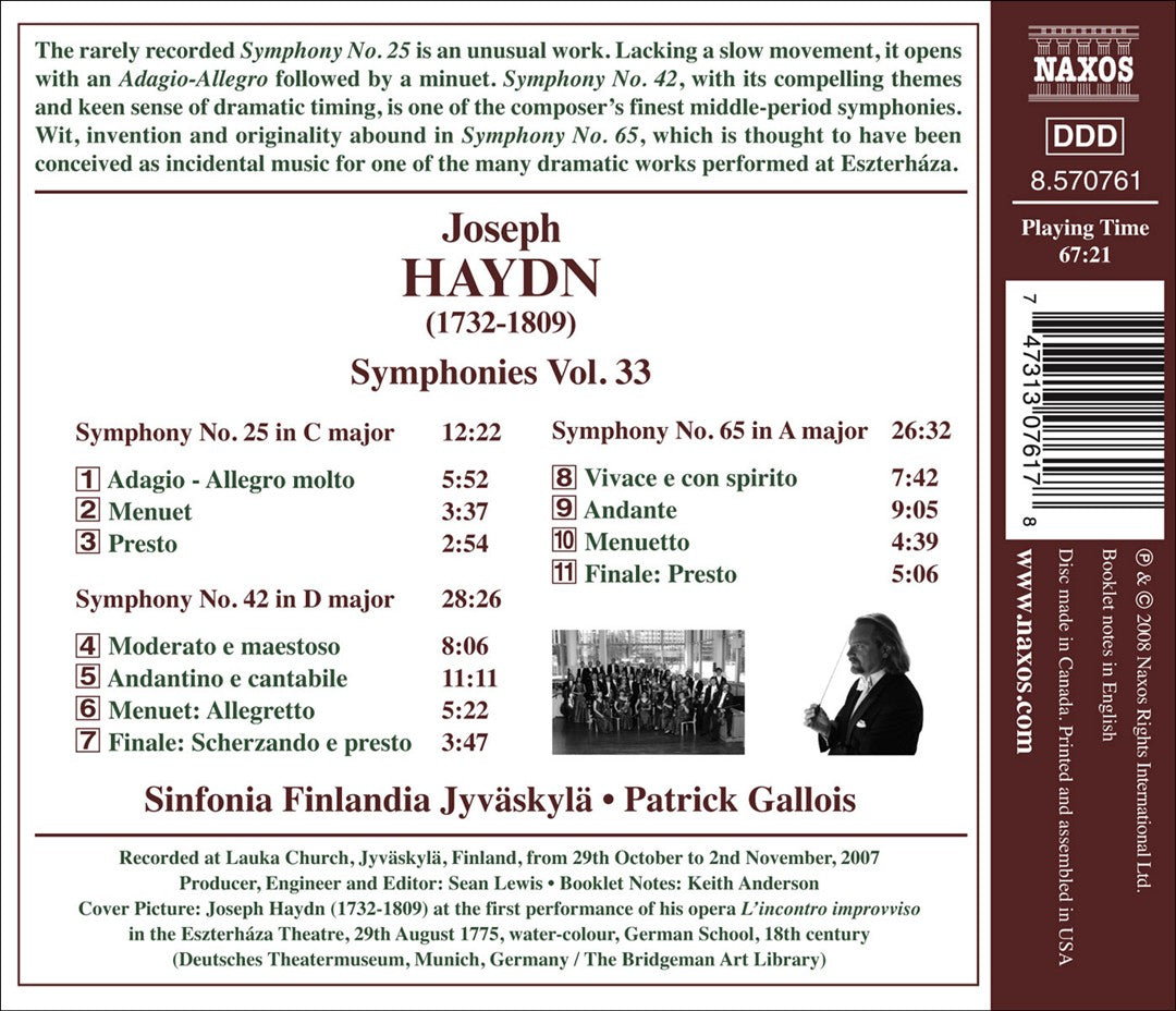 Haydn: Symphonies Nos. 25, 42 & 65 cover art