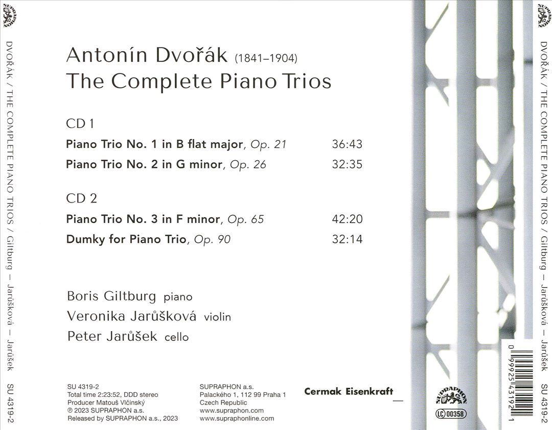 Dvorák: The Complete Piano Trios cover art