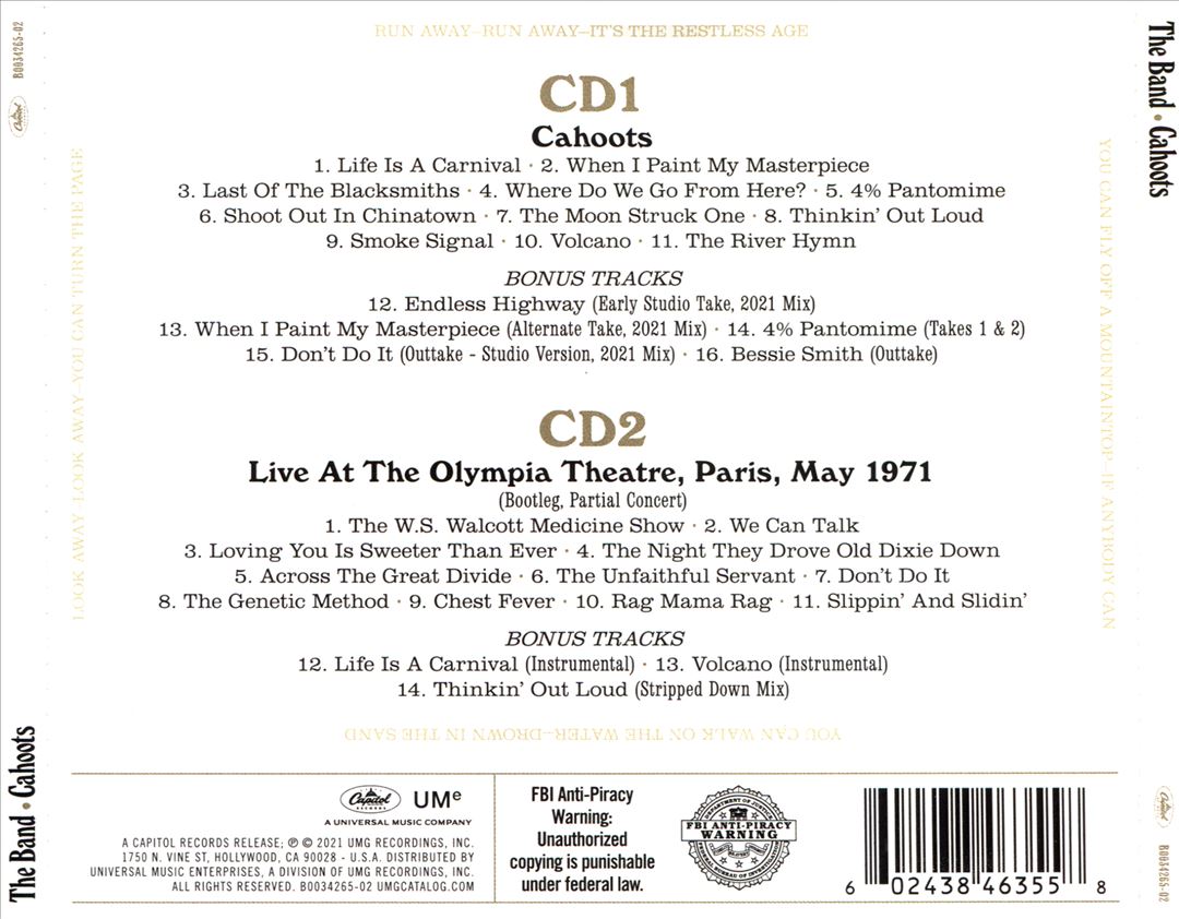 Cahoots [50th Anniversary Edition] cover art