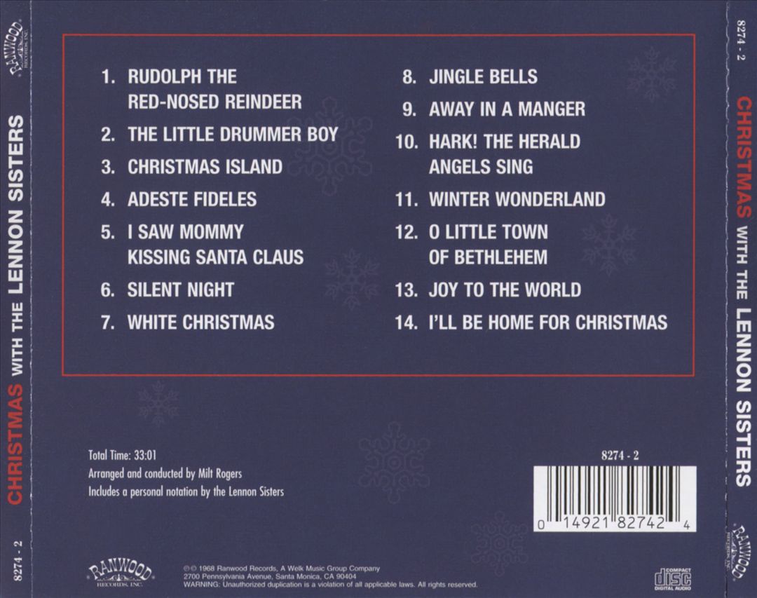 Christmas With the Lennon Sisters cover art