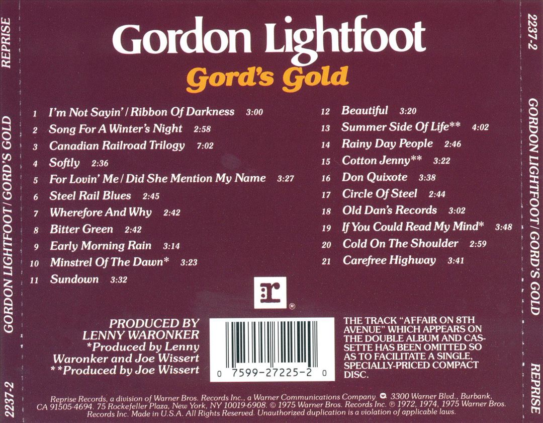 Gord's Gold cover art