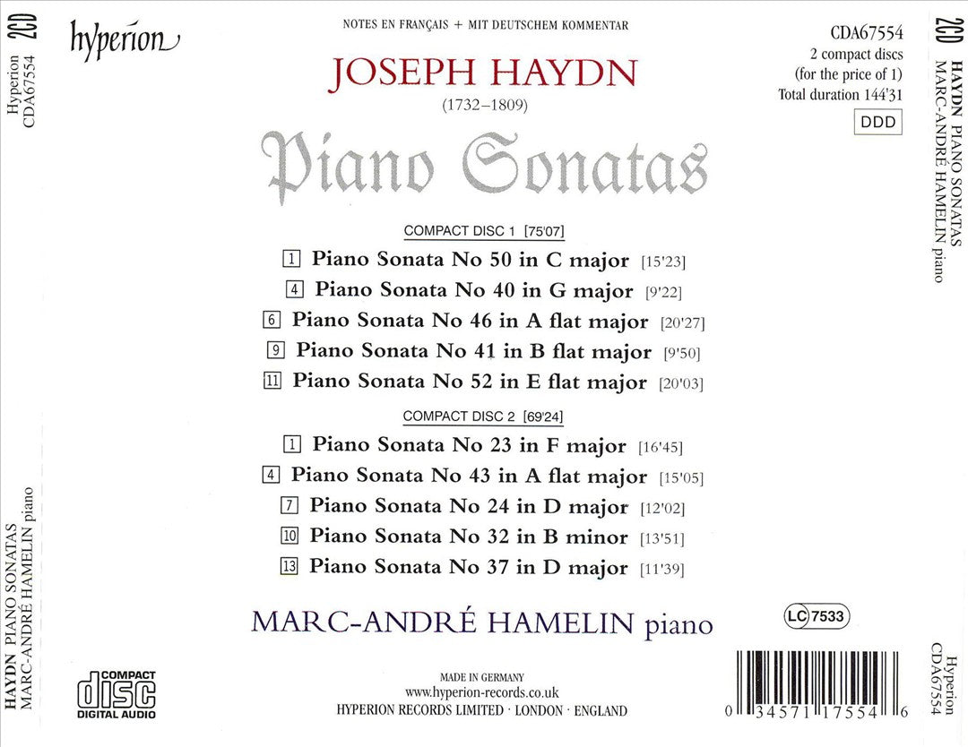 Haydn: Piano Sonatas cover art