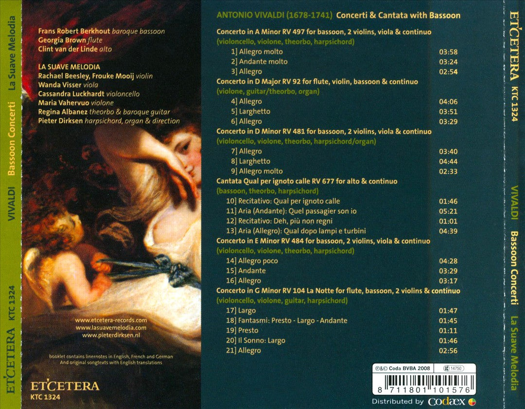 Vivaldi: Concerto & Cantata with Bassoon cover art