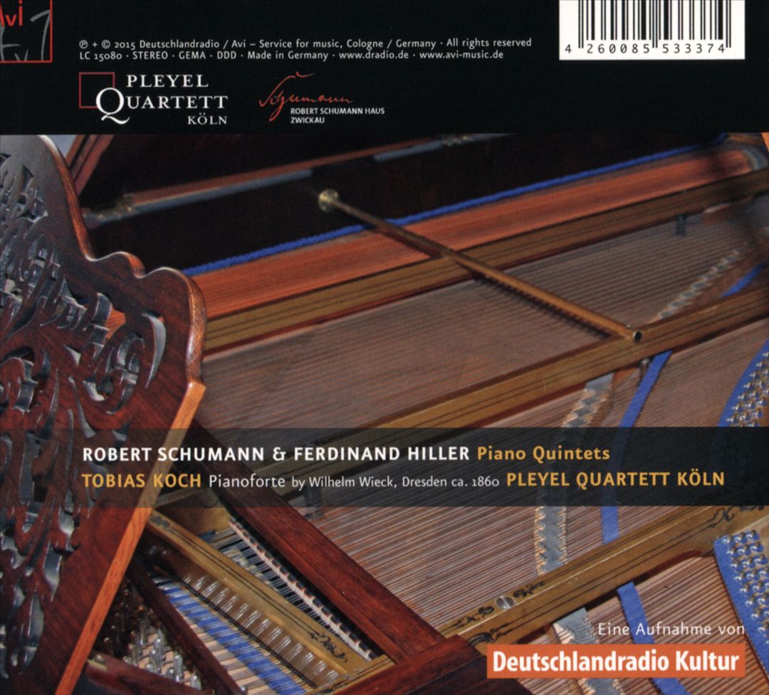 Schumann, Hiller: Piano Quintets cover art