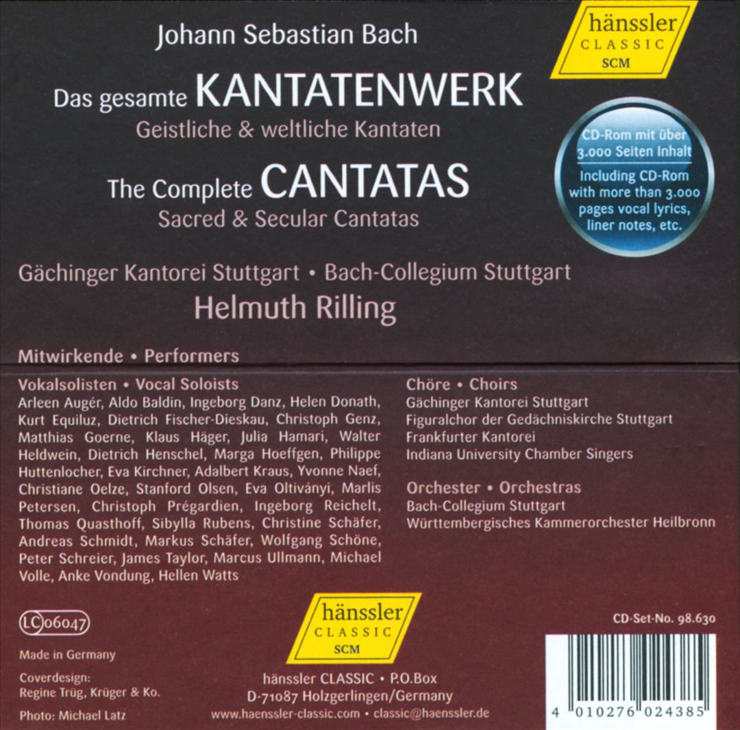 Johann Sebastian Bach: The Complete Cantatas [Edition Bachakademie] cover art