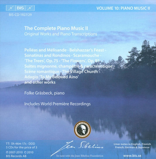 Sibelius Edition, Vol. 10: Piano Music 2 cover art
