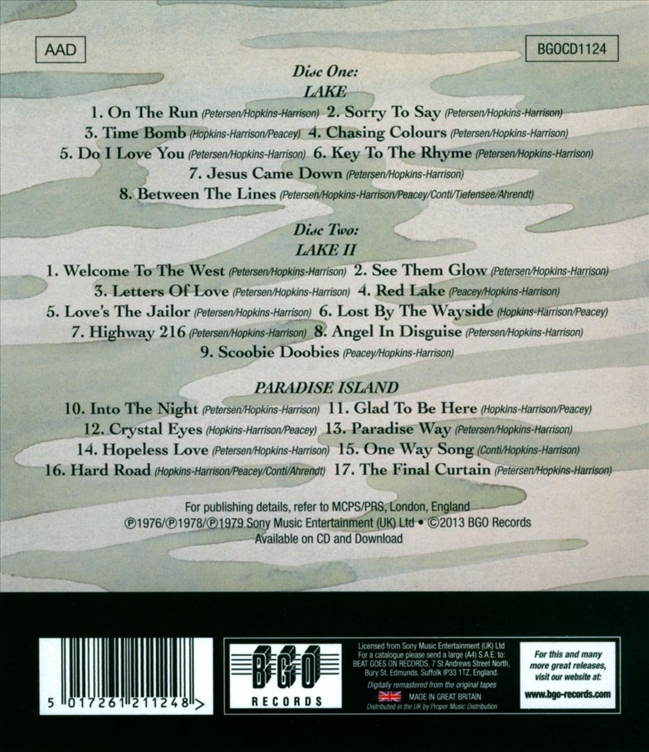 Lake/Lake II/Paradise Island cover art