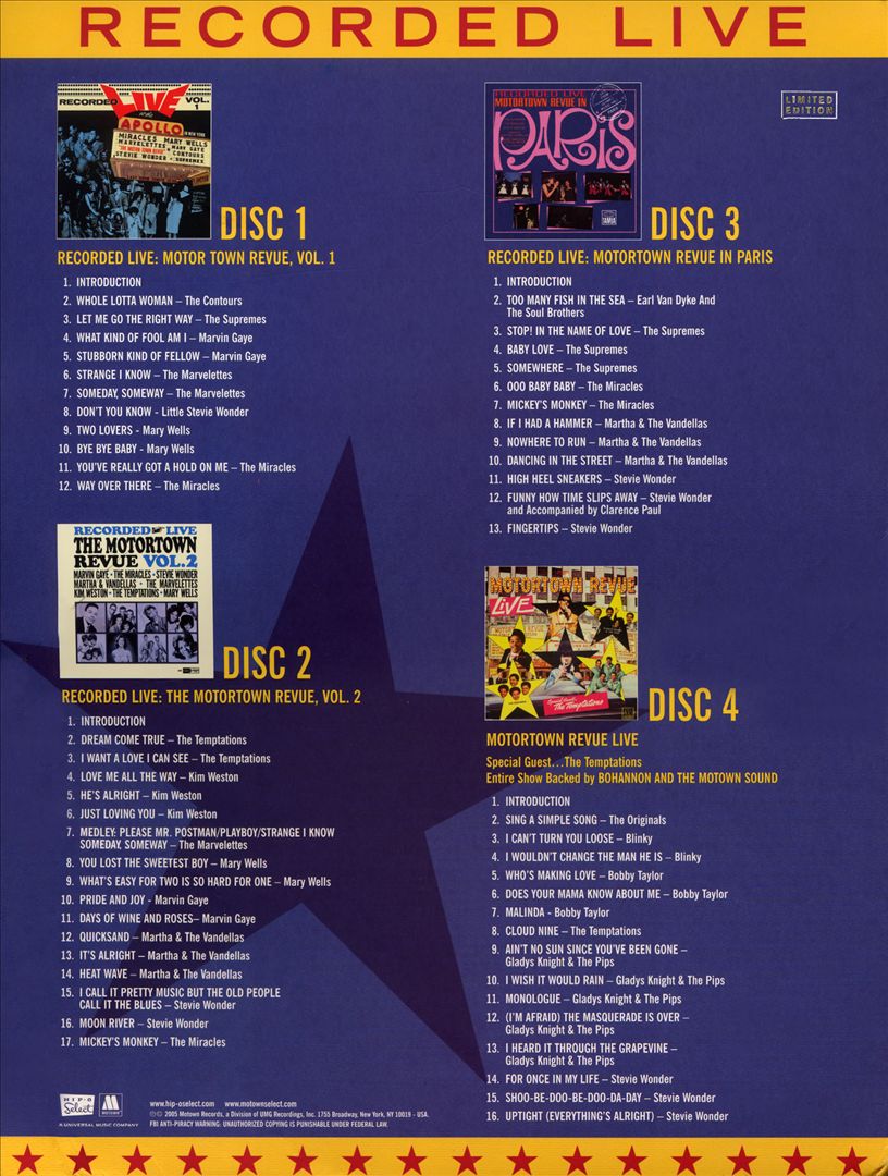 Motortown Revue Collection cover art