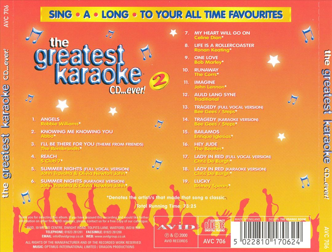 Greatest Karaoke CD...Ever, Vol. 2 cover art