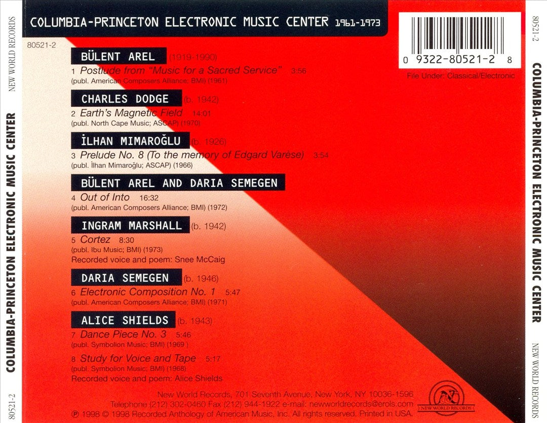 Columbia-Princeton Electronic Music Center 1961-1973 cover art