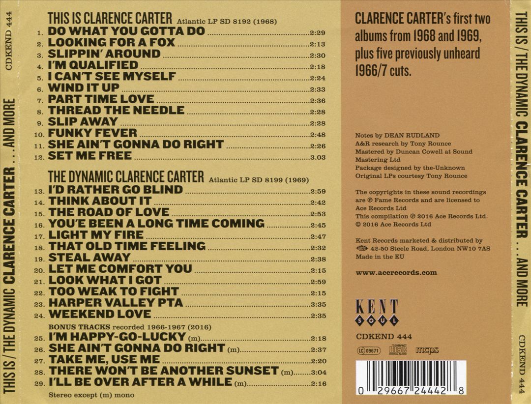 This Is Clarence Carter/The Dynamic Clarence Carter cover art