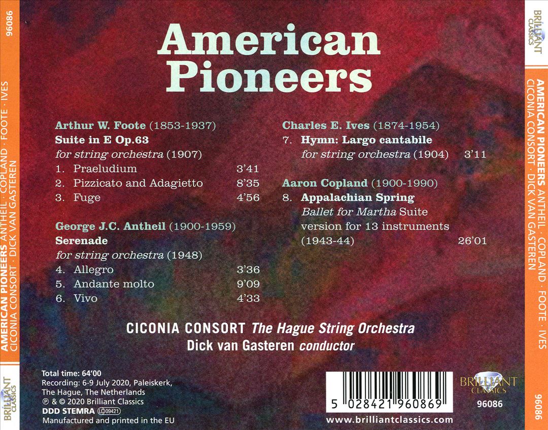 American Pioneers: Antheil, Copland, Foote, Ives cover art