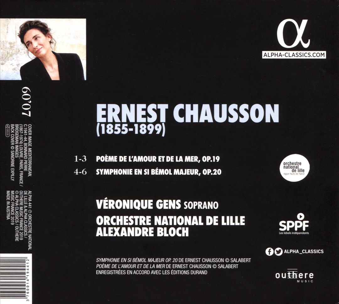 Chausson: Poème de l'Amour et de la Mer; Symphonie Op. 20 cover art