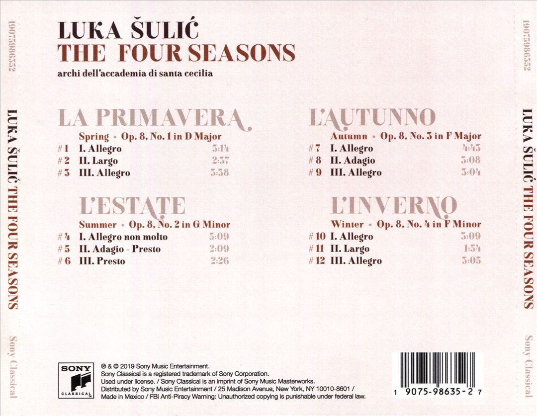 Antonio Vivaldi: The Four Seasons cover art