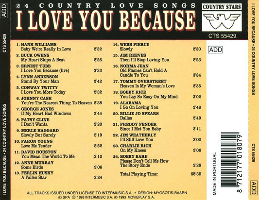 I Love You Because: 24 Country Love Songs cover art