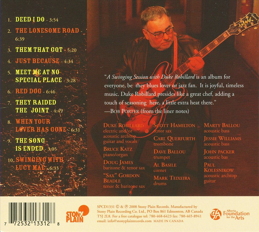 Swingin Session with Duke Robillard cover art