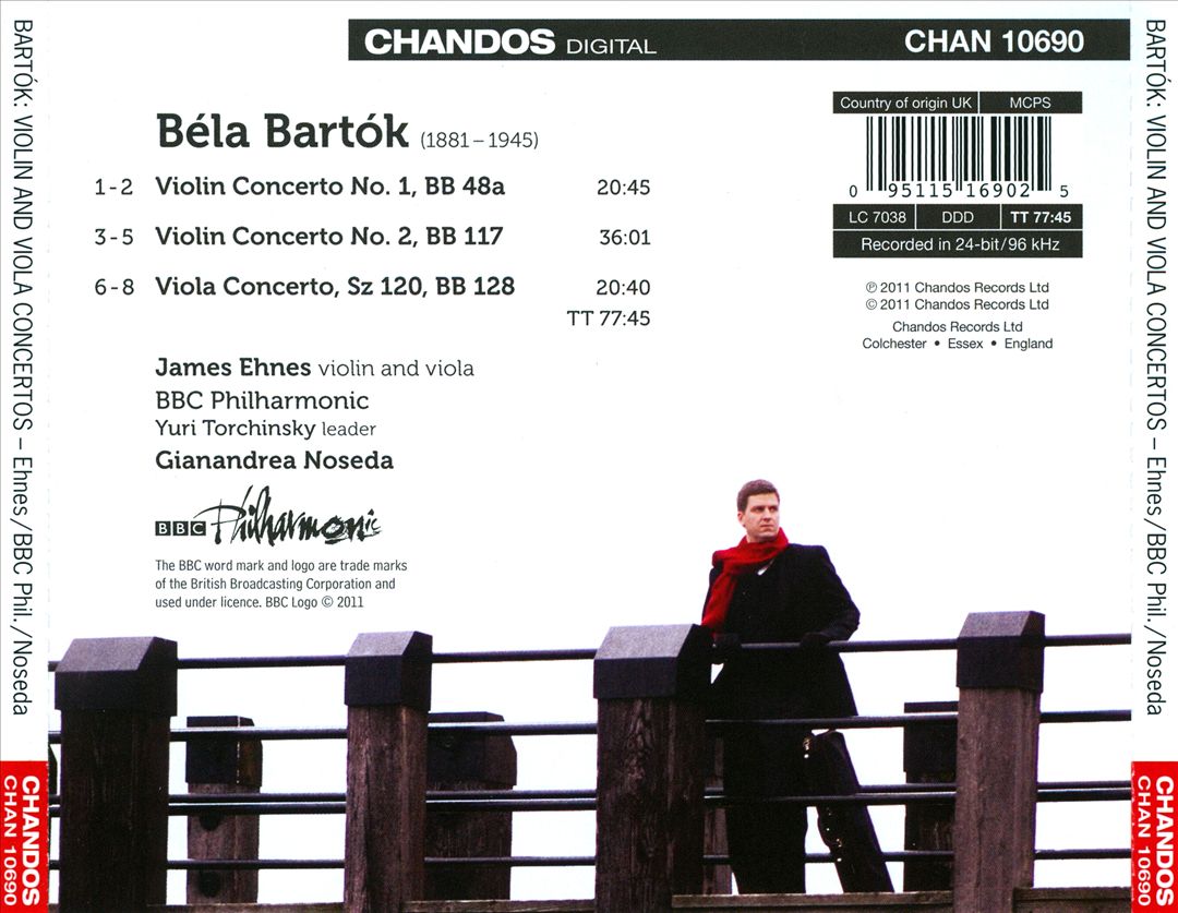 Bartók: Violin Concertos Nos. 1 and 2; Viola Concerto cover art