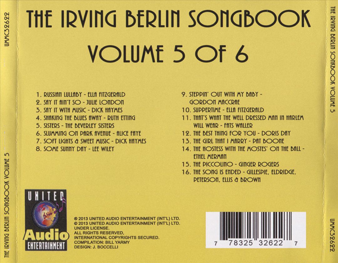 Irving Berlin Songbook, Vol. 5 cover art