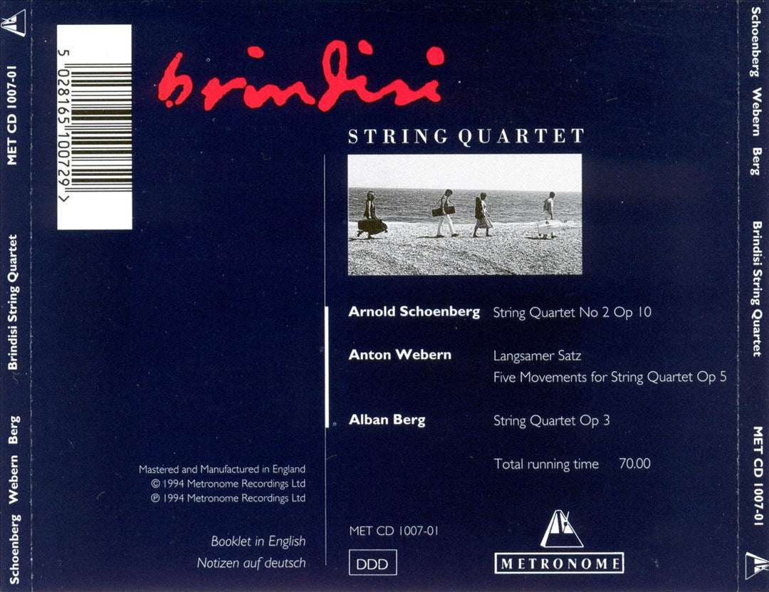 Schoenberg: String Quartet No. 2 Op. 10; Webern: Langsam Satz; Five Movements Op. 5; Berg: String Quartet Op. 3 cover art