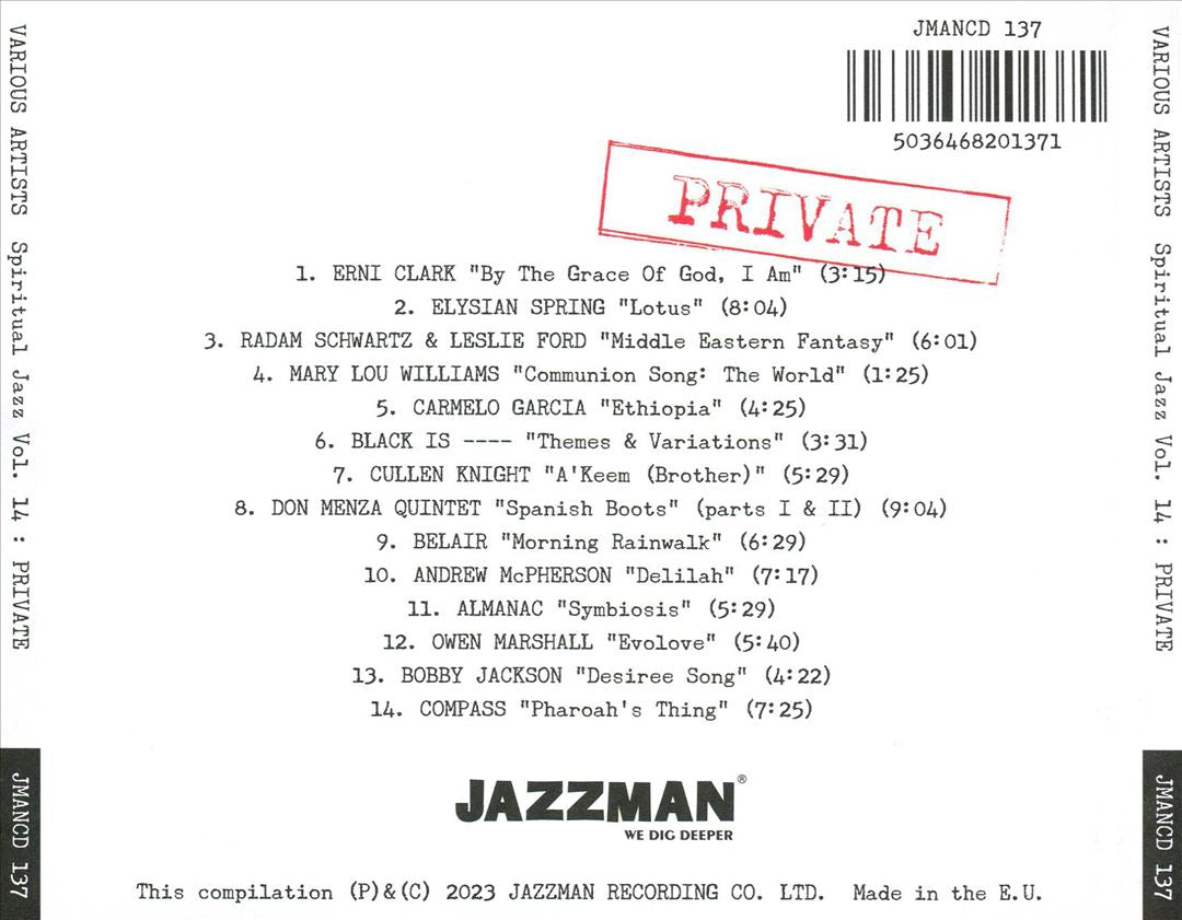 Spiritual Jazz 14: PRIVATE cover art