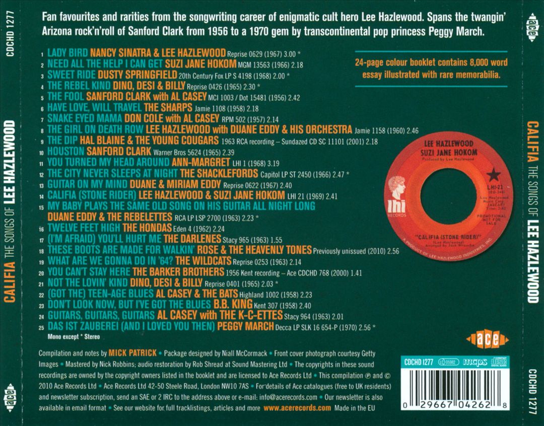Califia: The Songs of Lee Hazlewood cover art